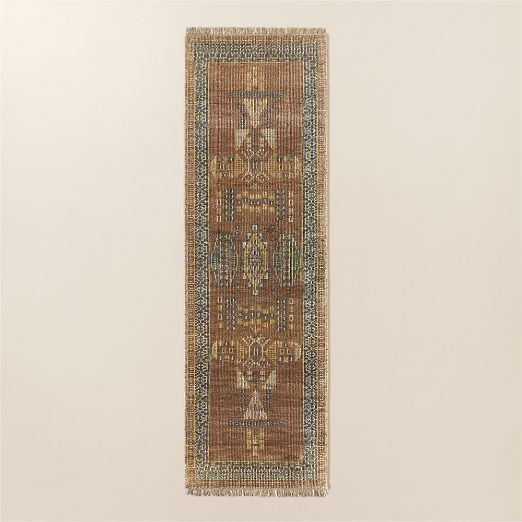 Aronne Hand-Knotted Mauve New Zealand Wool Runner Rug 2.5'X8'