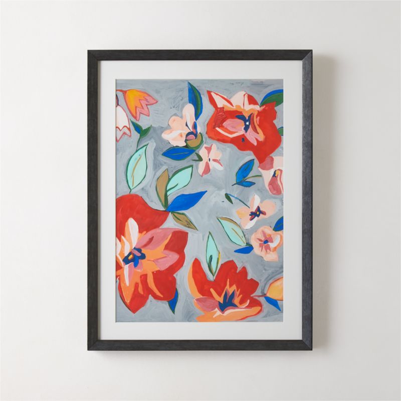 'Amaryllis Floral' Framed Giclee Art Print 18"x24" - image 0 of 5