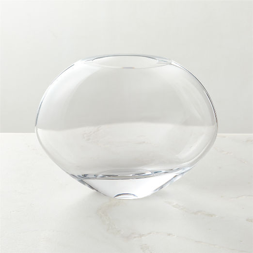 Amata Round Clear Glass Vase