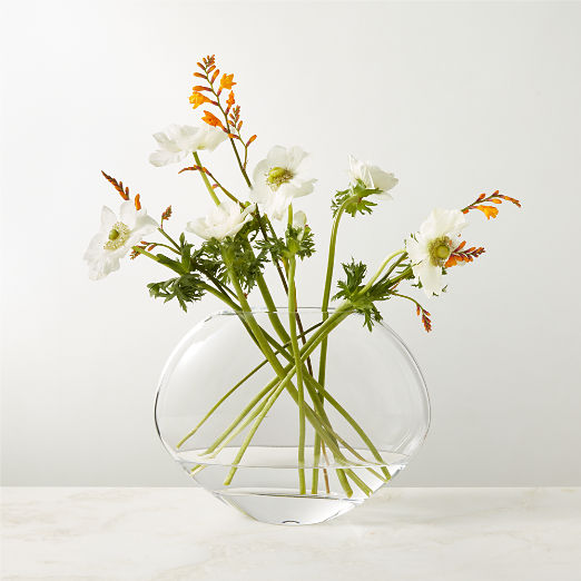 Amata Round Clear Glass Vase