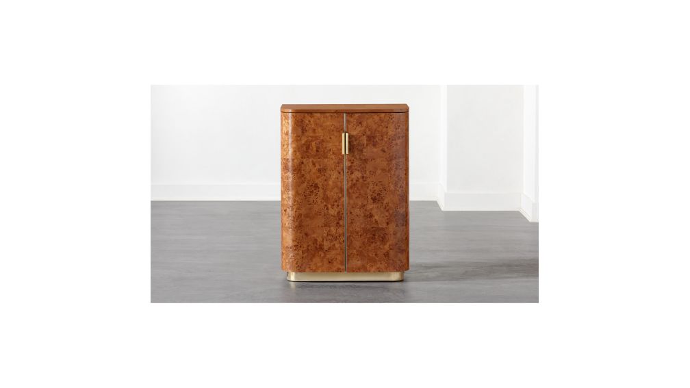 Amati Burl Wood Entryway CB2 Canada