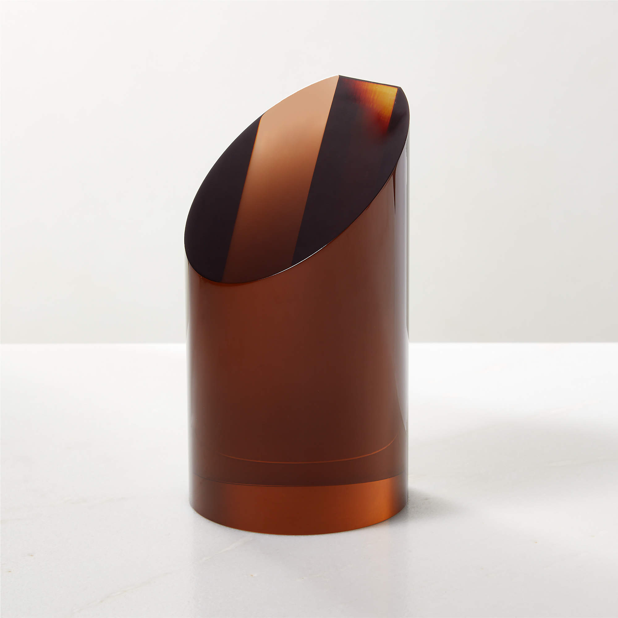 Dark Amber Acrylic Bookend CB2