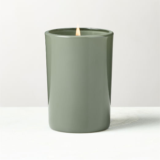 CB2 Amber + Ginger Scented Glass Candle 7oz