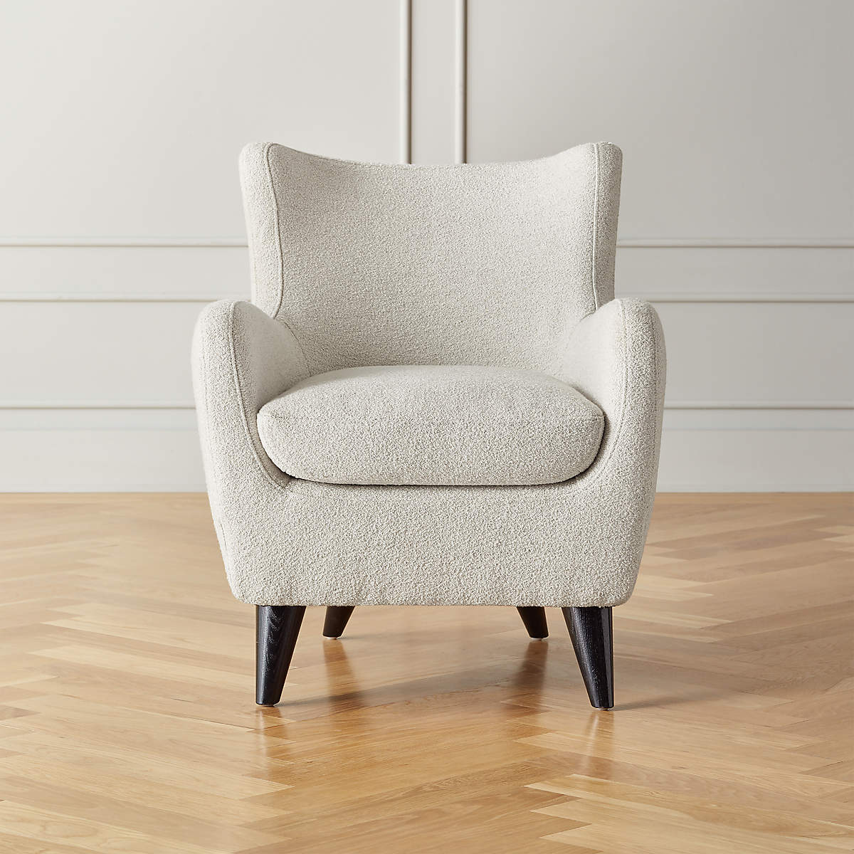 cb2 wingback chair