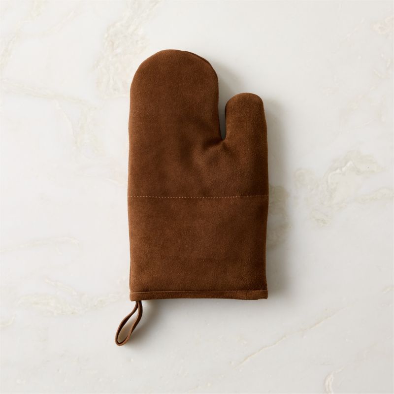 View Ambra Brown Suede Oven Mitt details
