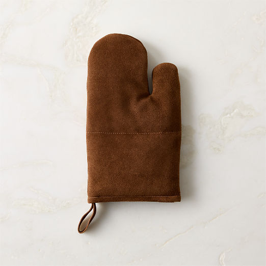 Ambra Brown Suede Oven Mitt