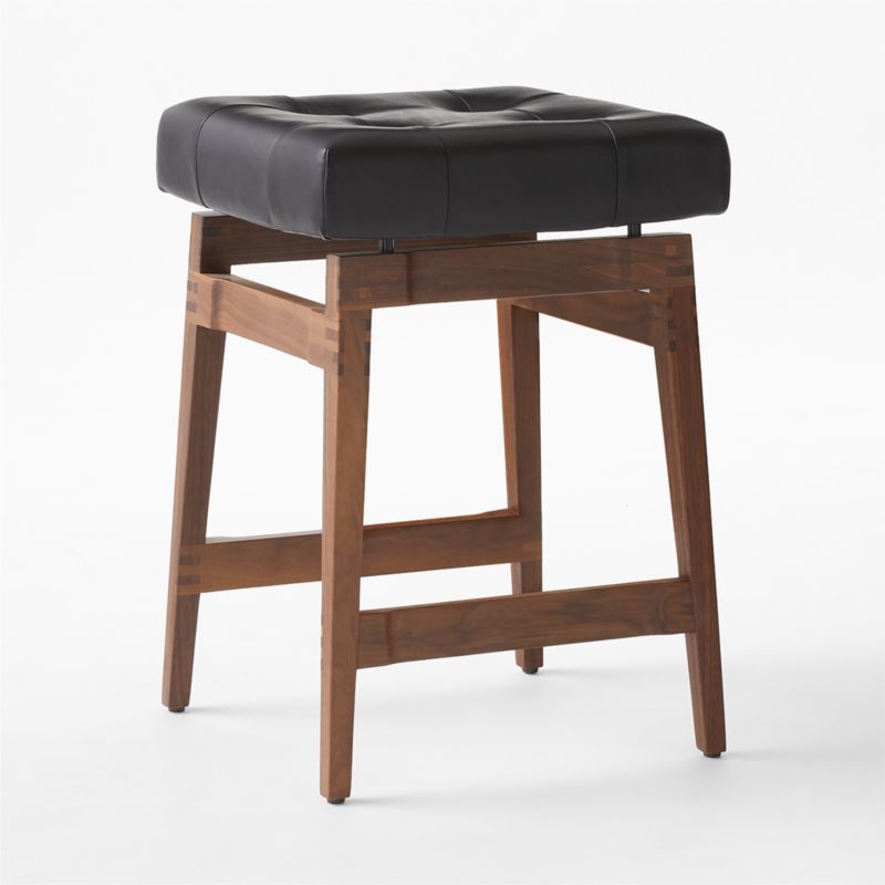 Briosco Black Leather Counter Stool by Gianfranco Frattini - image 6 of 10