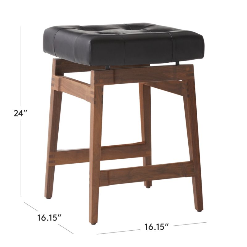 View Briosco Black Leather Counter Stool by Gianfranco Frattini - image 3 of 10