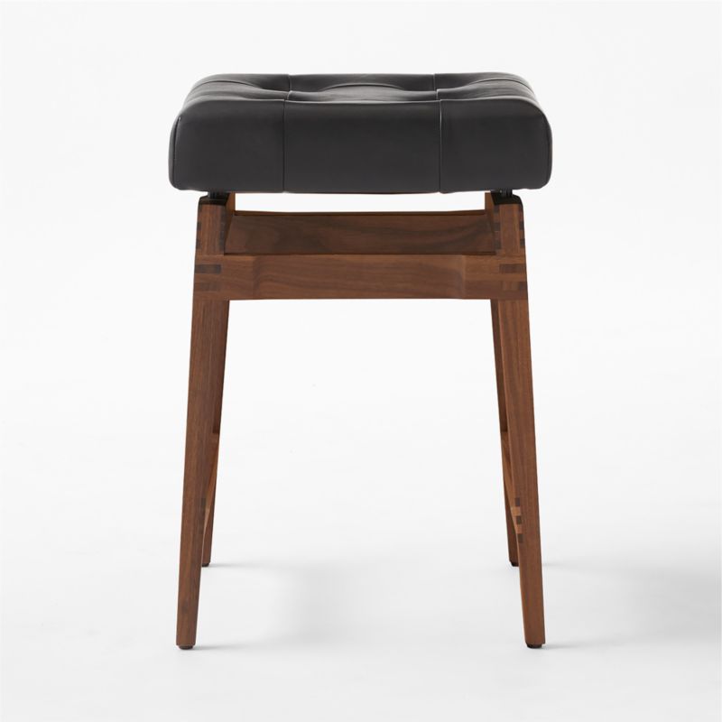 Briosco Black Leather Counter Stool by Gianfranco Frattini - image 7 of 10