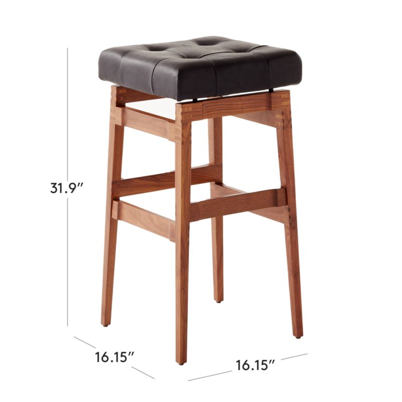 View Briosco Black Leather Bar Stool by Gianfranco Frattini - image 3 of 7