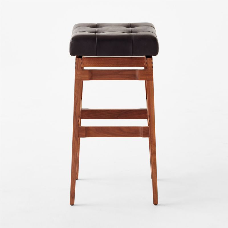 Briosco Black Leather Bar Stool by Gianfranco Frattini - image 3 of 6
