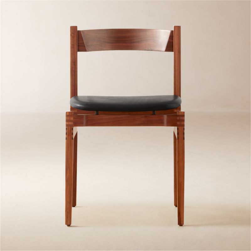 Ambrogio Black Leather Dining Chair by Gianfranco Frattini - image 0 of 13