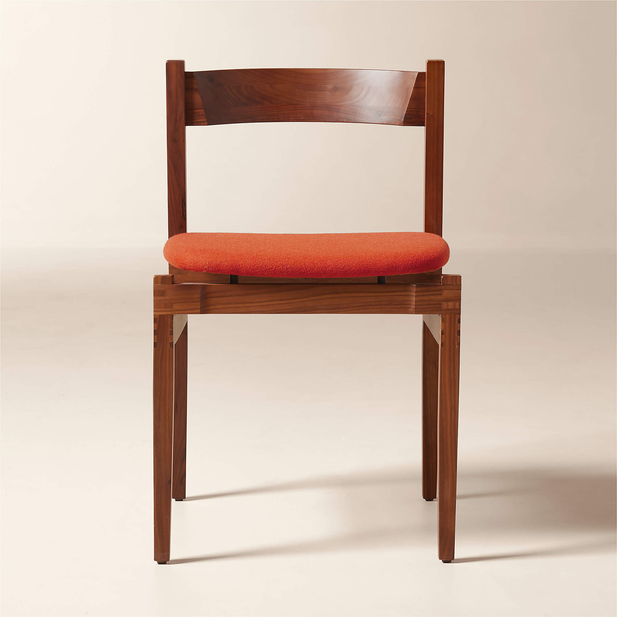 Ambrogio Red Upholstered Dining Chair CB2