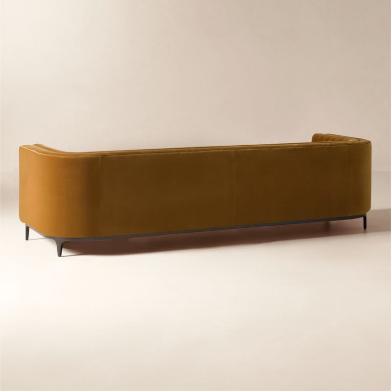 Ambroise 104" Amber Velvet Sofa - image 7 of 9