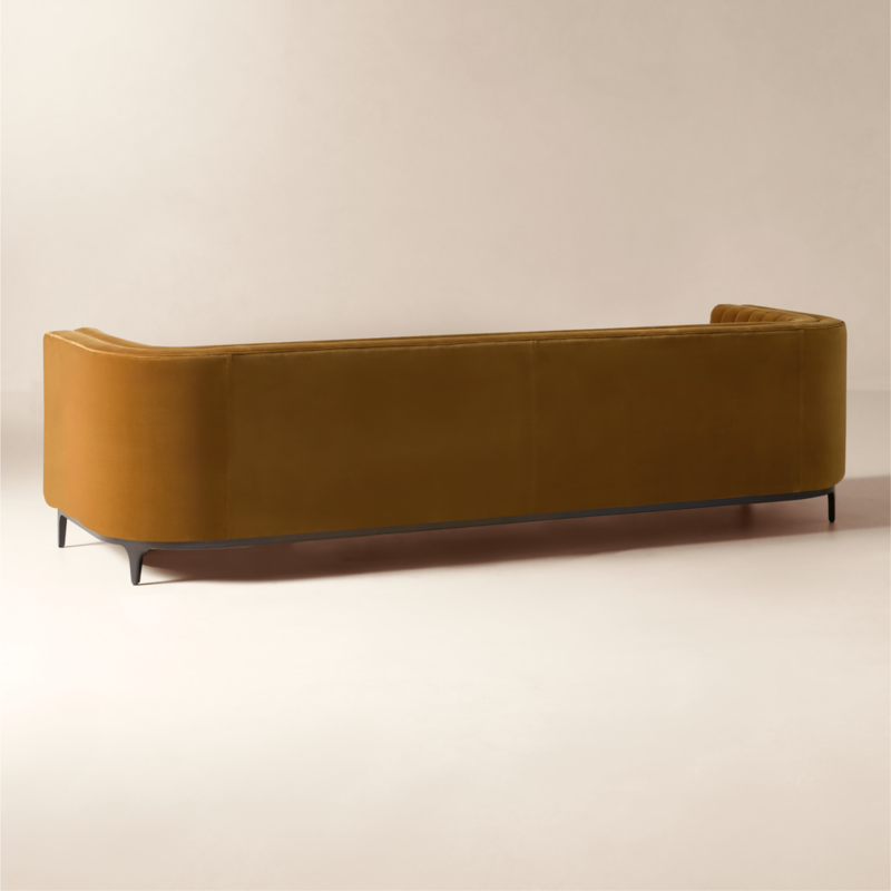 Ambroise 104.75" Amber Velvet Sofa - image 5 of 12