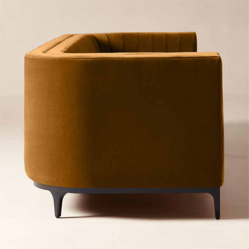 Ambroise 104.75" Amber Velvet Sofa - image 4 of 12