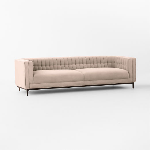 Ambroise 104" Light Taupe Velvet Sofa