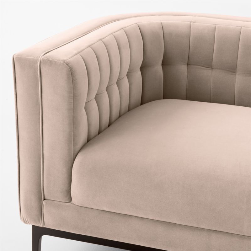 Ambroise 104" Light Taupe Velvet Sofa - image 7 of 9