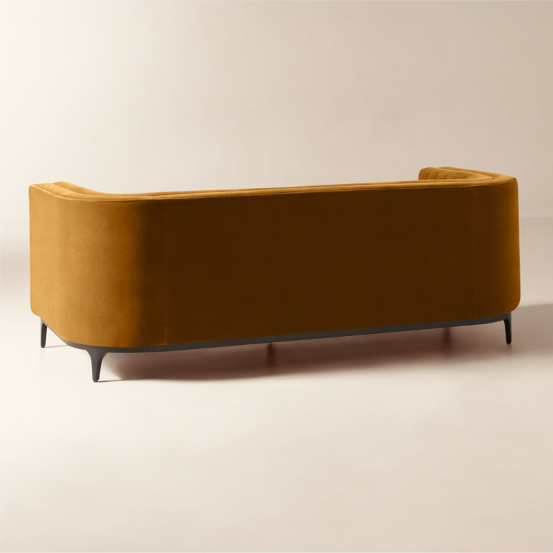 Ambroise 80" Amber Velvet Sofa - image 6 of 12