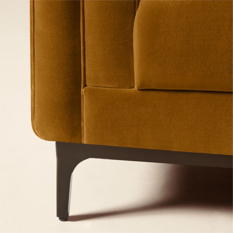 Ambroise 104" Amber Velvet Sofa - image 3 of 9