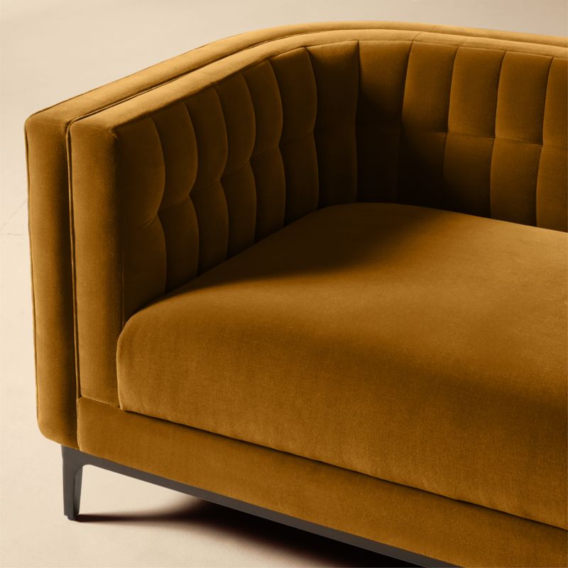 Ambroise 104" Amber Velvet Sofa - image 2 of 9