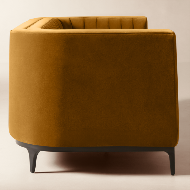 Ambroise 80" Amber Velvet Sofa - image 5 of 12