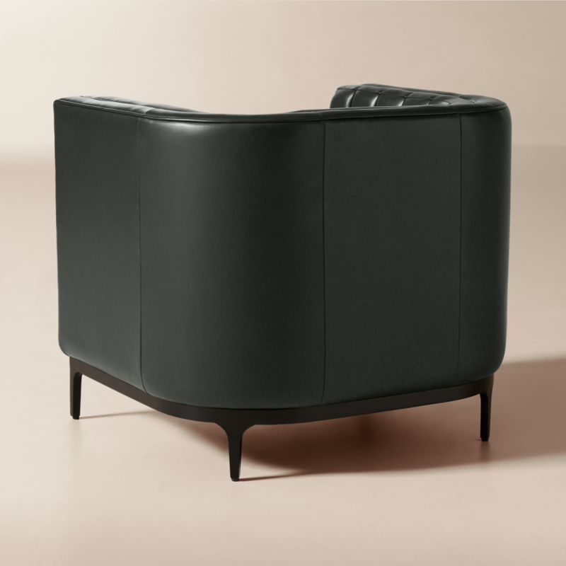 Ambroise Leather Chair Bello Black - image 6 of 9