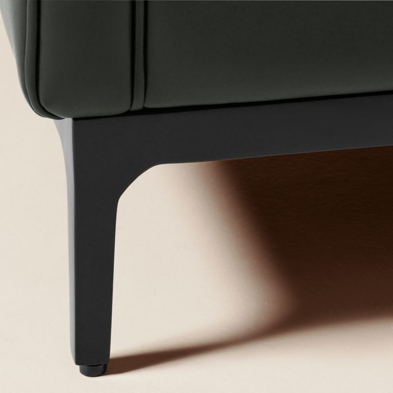 Ambroise Black Leather Accent Chair - image 7 of 10