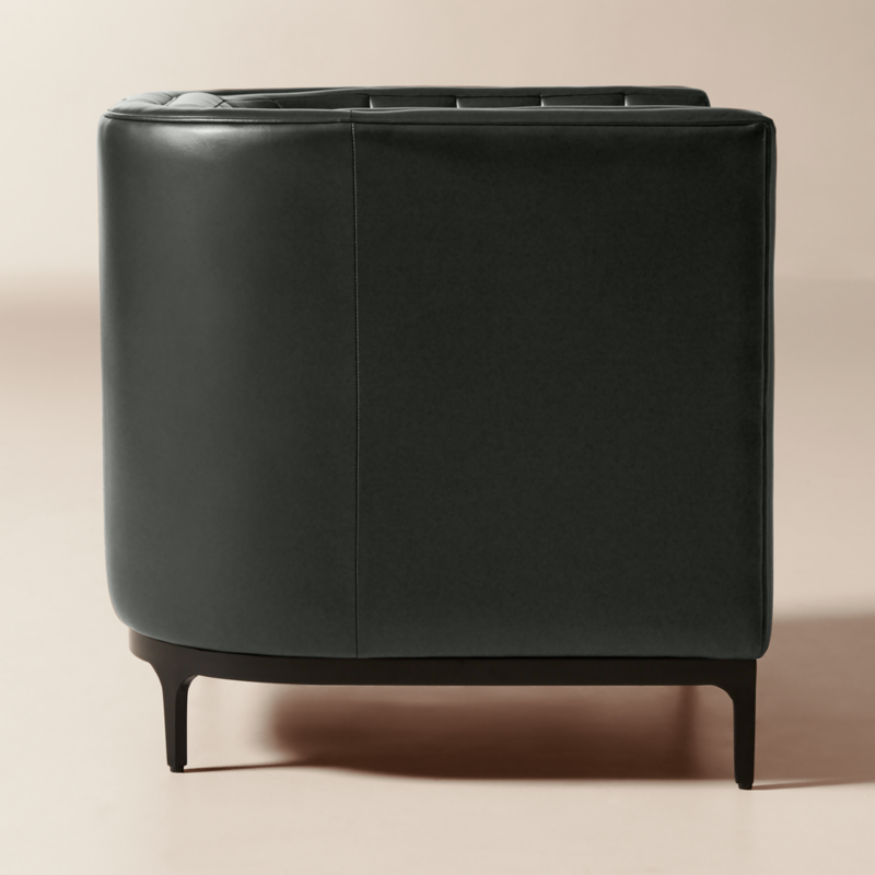 Ambroise Leather Chair Bello Black - image 5 of 9