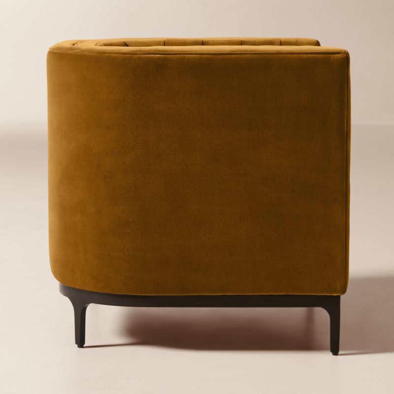 Ambroise Amber Velvet Accent Chair - image 4 of 9