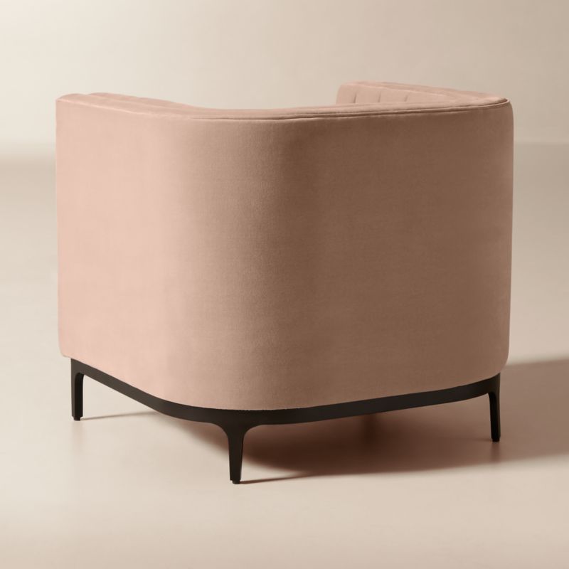 Ambroise Taupe Velvet Accent Chair - image 5 of 10
