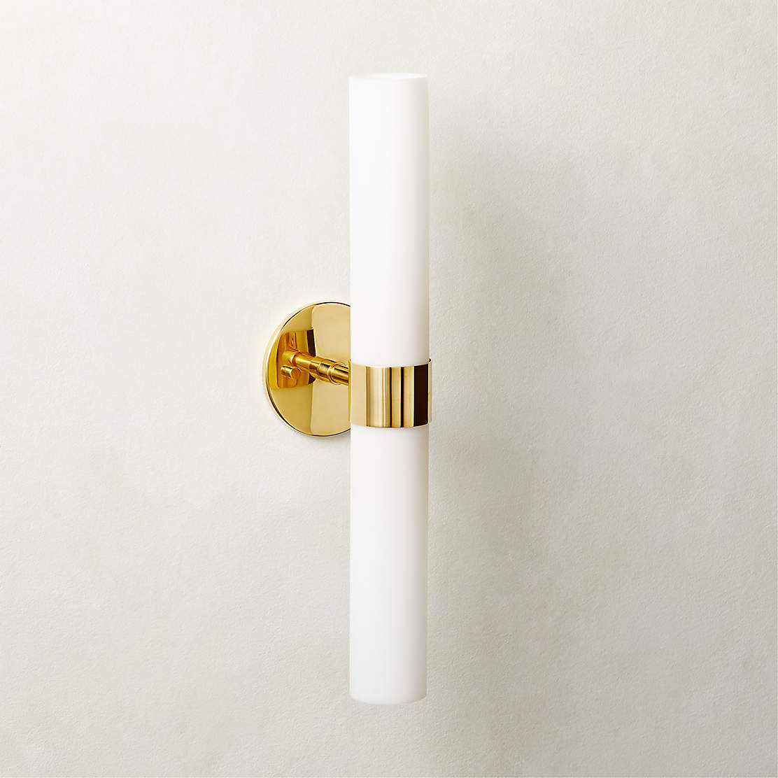 Fluted Gold Modern Wall Sconce Reviews CB2 Canada   Amie Polished Brass Wall Sconce Light 