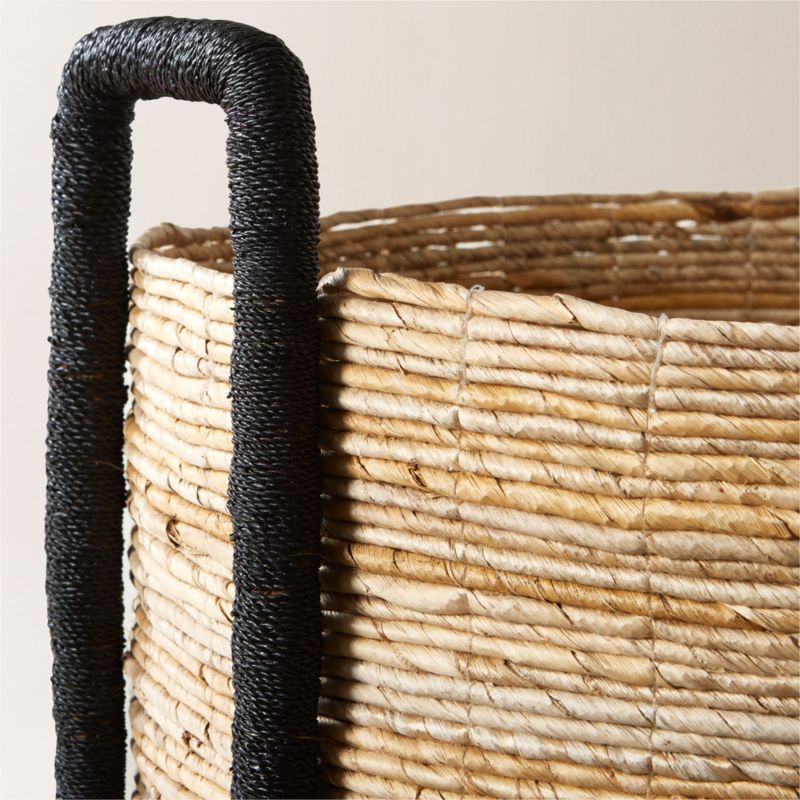 Aminah Woven Storage Basket with Black Handles Large - image 4 of 6