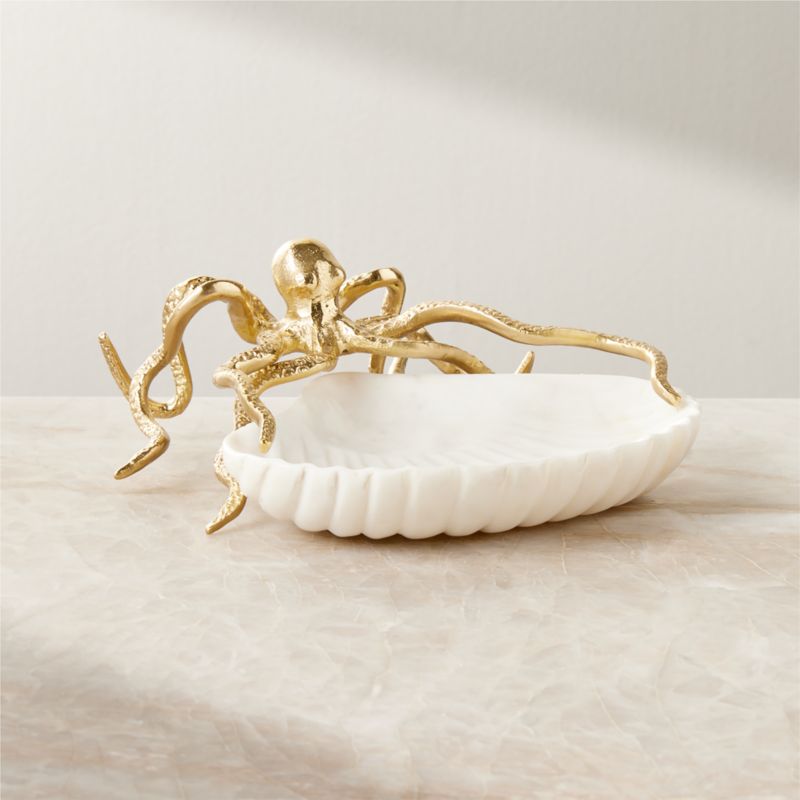 Ammon Brass and Marble Serving Bowl + Reviews