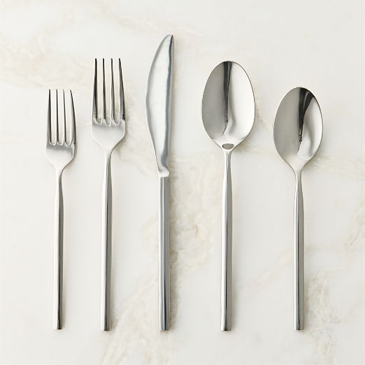 Amos 20-Piece Polished Silver Flatware Set