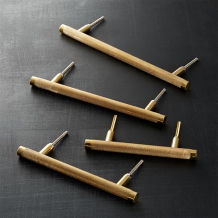 Amp Brushed Brass Handles Cb2