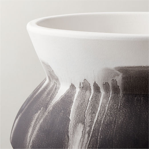 Amphora Black and White Ceramic Vase