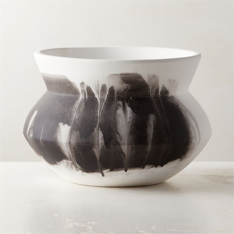 Amphora Black and White Ceramic Vase - image 2 of 7