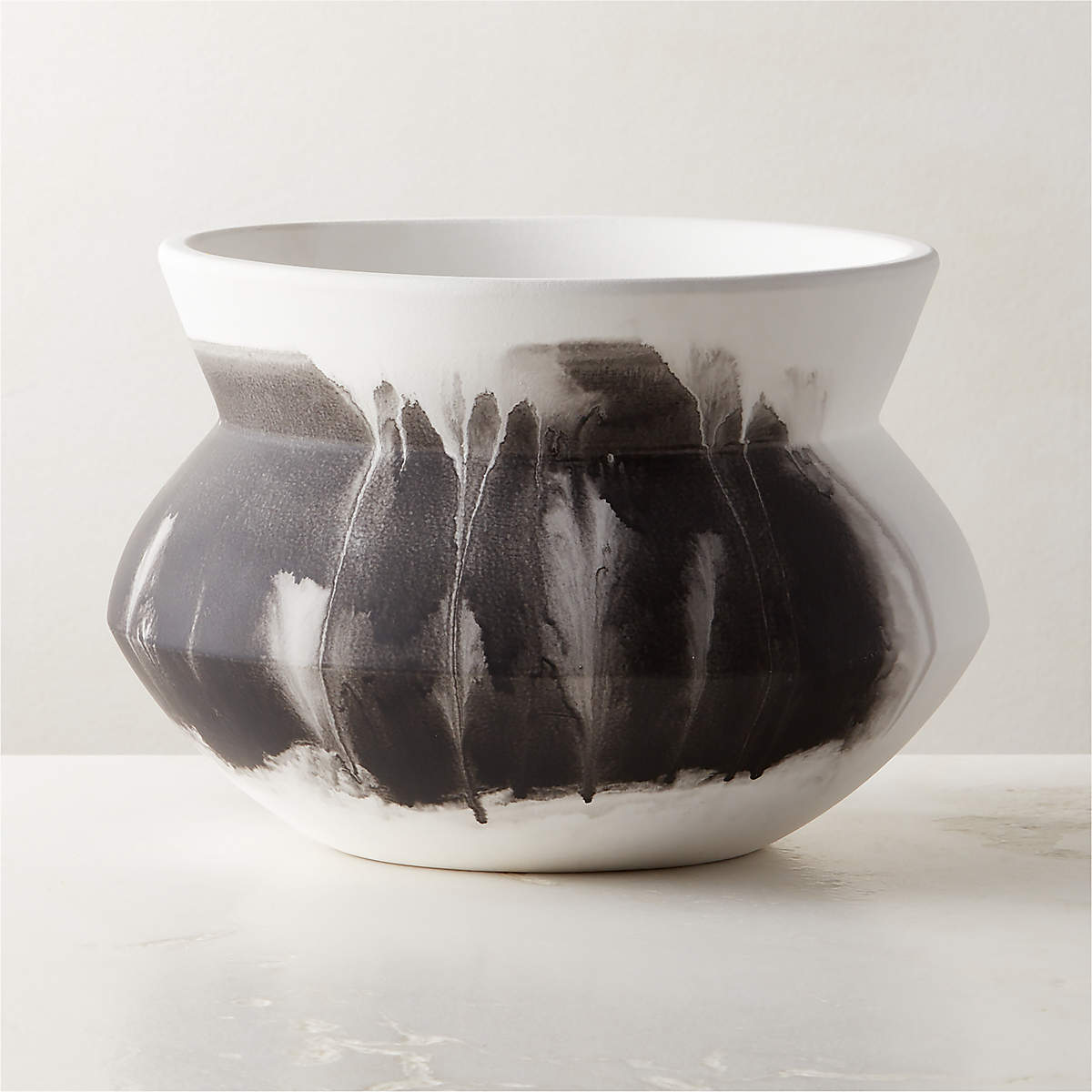 Amphora Black and White Ceramic Vase + Reviews CB2