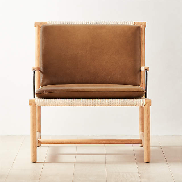 saddle leather chair