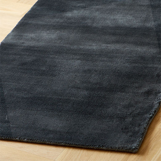 Anders Navy Blue TENCEL™ Lyocell Runner Rug 2.5'x8'