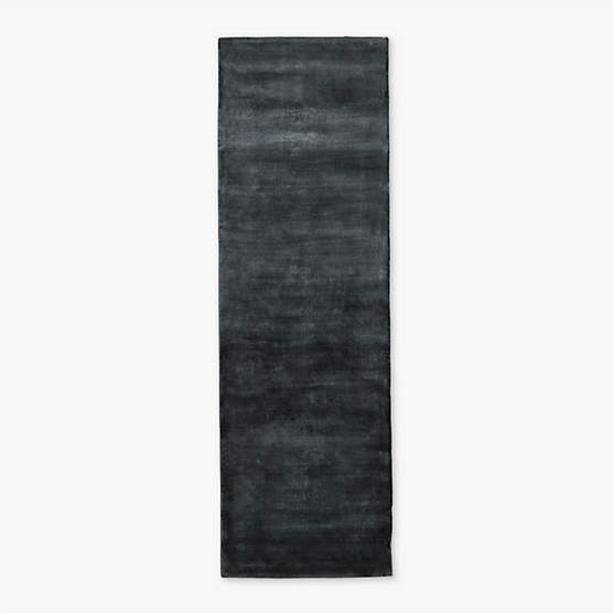 Anders Navy Blue TENCEL™ Lyocell Runner Rug 2.5'x8'