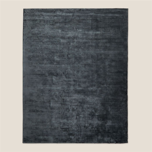 Anders Navy Blue TENCEL™ Lyocell Area Rug 5'x8'