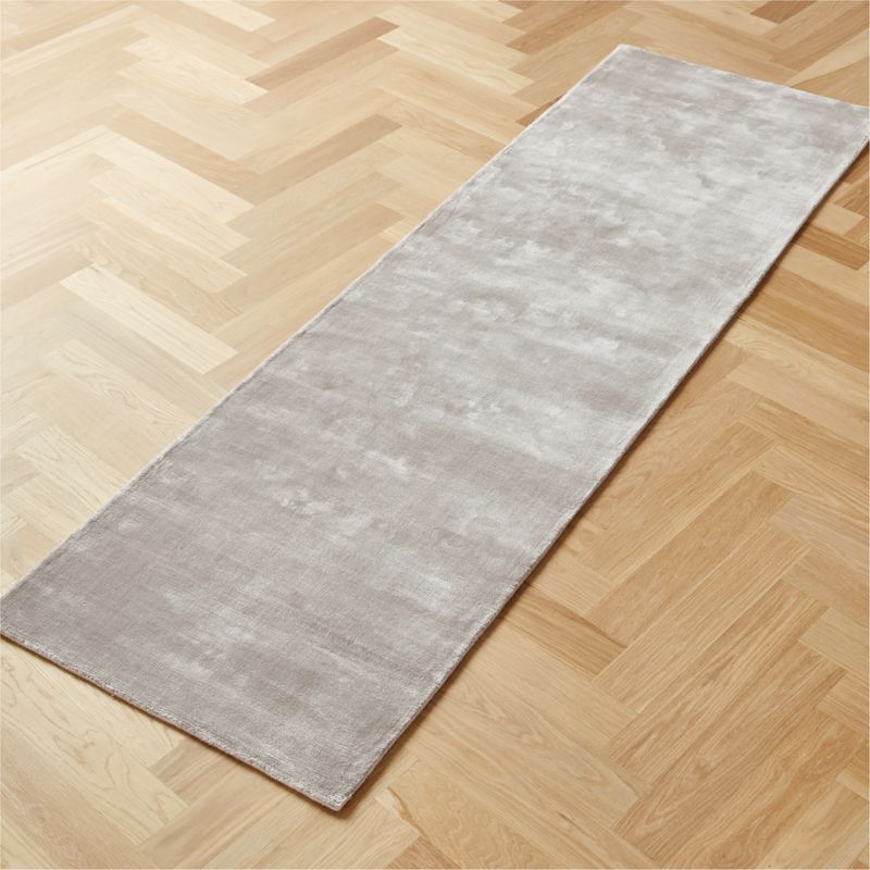 Anders Grey TENCEL™ Lyocell Runner Rug 2.5'X8' - image 2 of 4