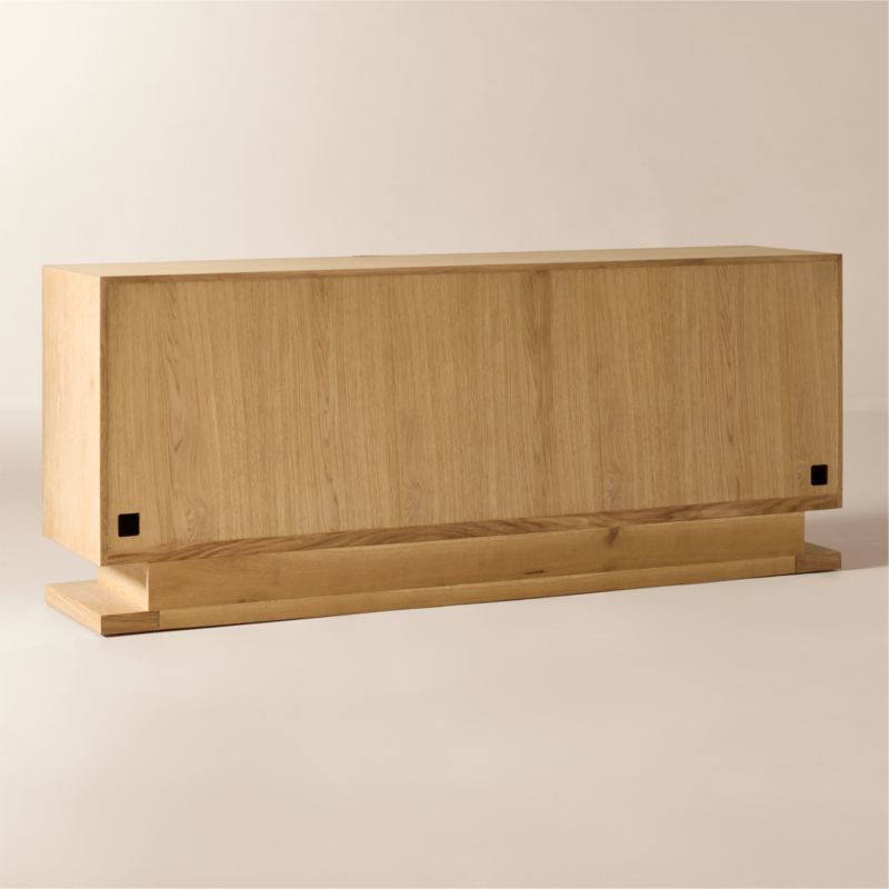 Anderson 78" Leather and Wood Credenza - image 6 of 8