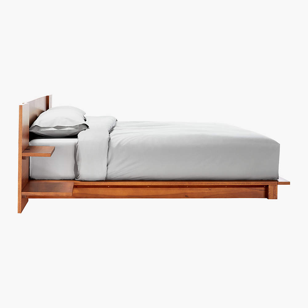 Cb2 wooden on sale bed frame