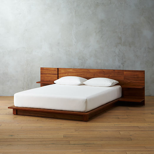 Modern Storage Beds Cb2 Andes Acacia King Bed
