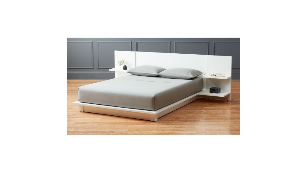 Andes White Full Storage Bed + Reviews | CB2
