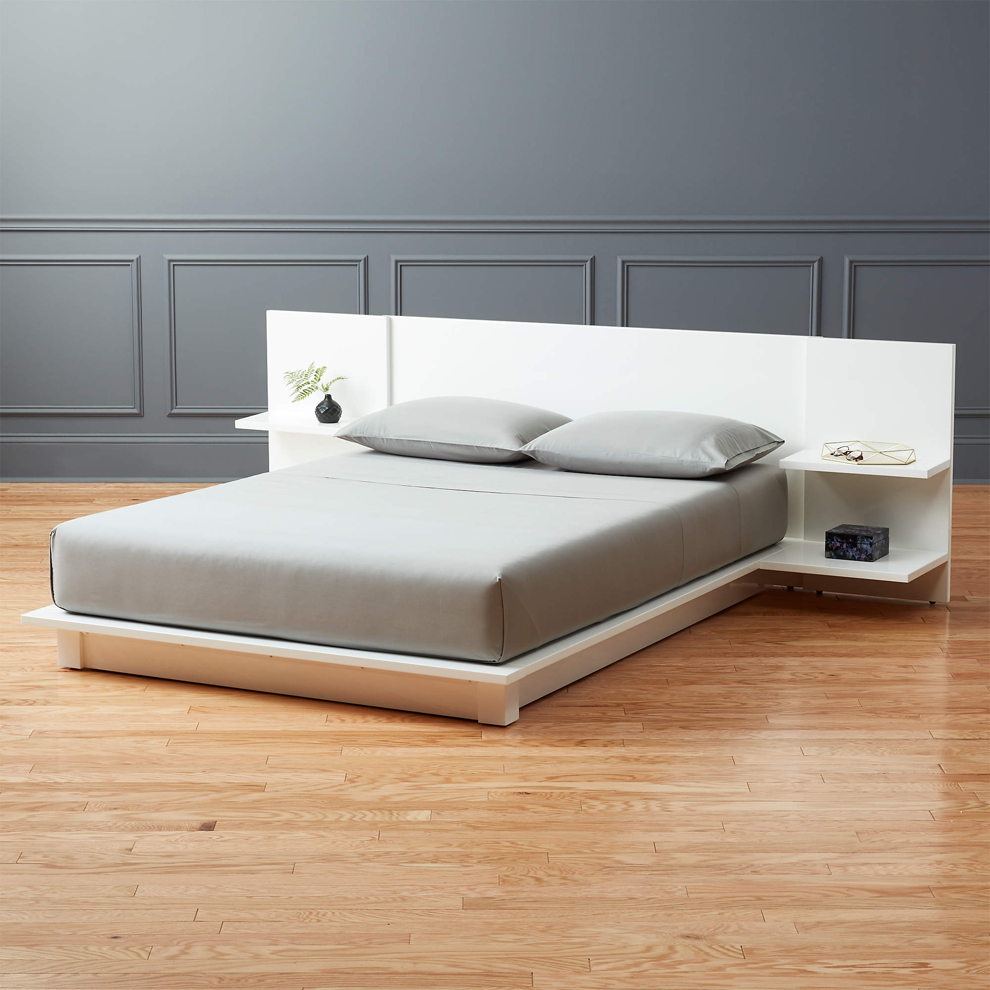 andes white storage bed | CB2