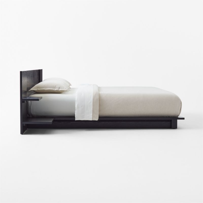 Andes Black Ebonized Oak Wood King Bed - image 5 of 8